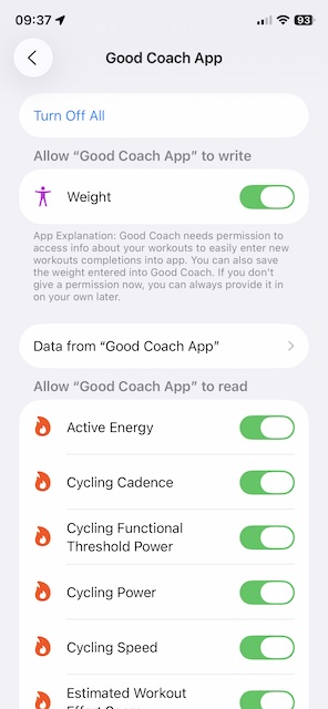Connection to Apple Health