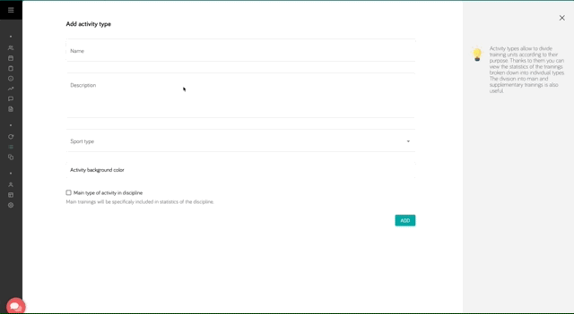 Añadir un nuevo tipo de actividad
