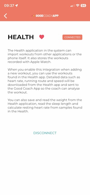 Conexión a Apple Health