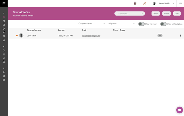 Añadir un deportista